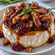 Baked Brie with Fig Jam and Pecans