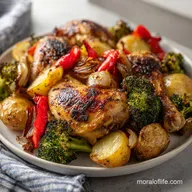 Baked Italian Chicken and Vegetables: One-Pan Meal