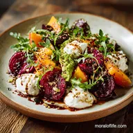 Roasted Beet Sweet Potato Salad for 4 Servings