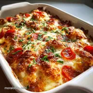 Bubble Up Biscuit Pizza Casserole for 8 Servings
