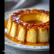 Cheese Flan Baked with Cream Cheese