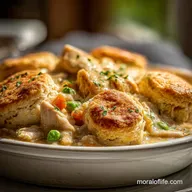 Chicken Biscuit Casserole: Velvety Gravy & Crispy Topping
