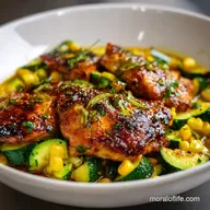 Chicken Zucchini Corn with Garlic Butter