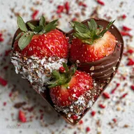 Chocolate and Strawberry Snack for Valentine's Day