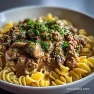 Creamy Ground Beef Stroganoff in 30 Min