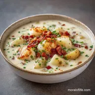 Creamy Chopped Clam Chowder with Bacon