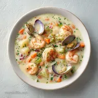 Clam Shrimp Chowder for 4 Servings