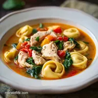 Fire Roasted Chicken Tortellini Soup for 6 Servings