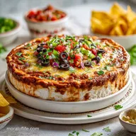 Mexican Food Potluck Recipe with Layered Taco Dip for 10 People