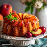 Peach Pound Cake Baked in 1 Hour 40 Minutes