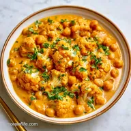 Thai-Inspired Peanut Coconut Cauliflower Chickpea Curry