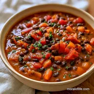 Vegetarian Black Bean Soup for 6 Servings