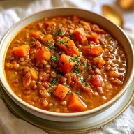 Slow Cooker Lentil Soup for 8 Servings