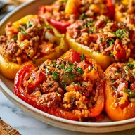 Stuffed Peppers with Ground Beef