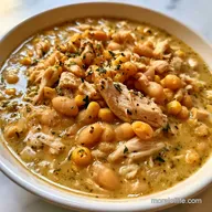 Slow Cooker White Chicken Chili for 8