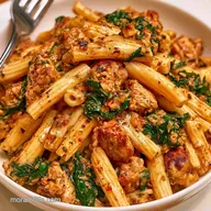 Turkey Sausage Spinach Pasta: One-Pot