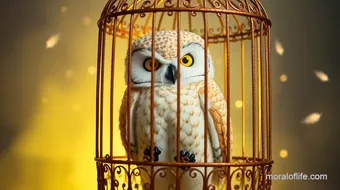 Plush Hedwig in a Cage Life Size