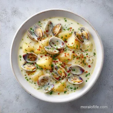15 Minute Clam Chowder for 4 Servings