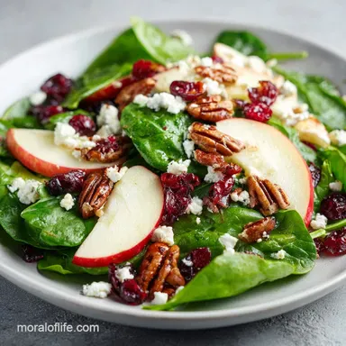 Apple Spinach Salad in 15 Minutes Recipe Card