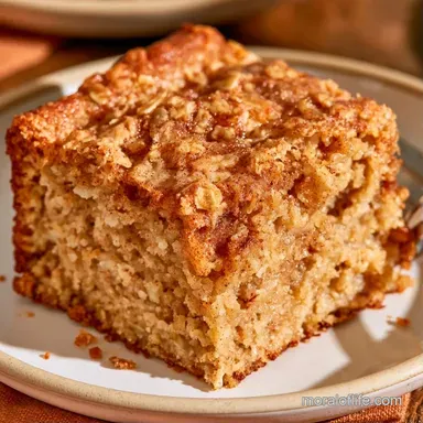 Applesauce Oatmeal Cake for 12 Servings Recipe Card