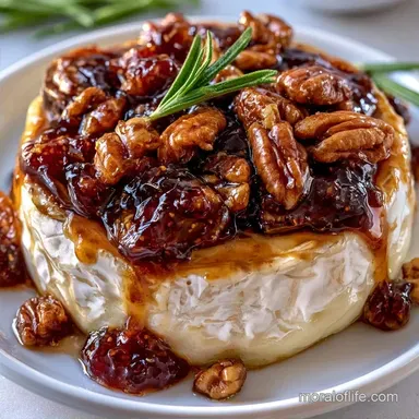 Baked Brie with Fig Jam and Pecans