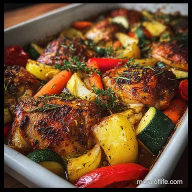 Baked Chicken and Vegetables: Sheet Pan Recipe Recipe Card