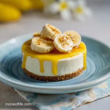 Banana Cream Cheesecake: Silky Dessert with 12 Servings Recipe Card