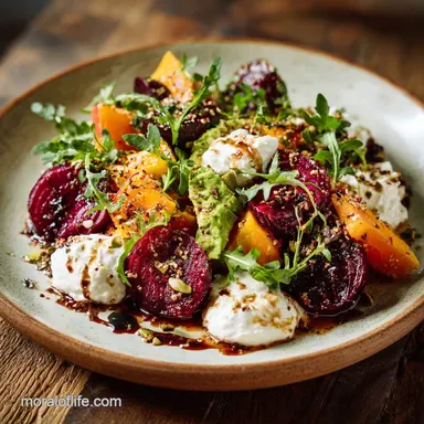 Roasted Beet Sweet Potato Salad for 4 Servings