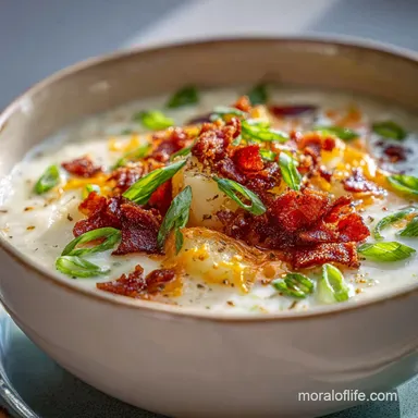 The Best Homemade Loaded Potato Soup in 55 Min Recipe Card