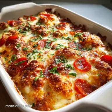 Bubble Up Biscuit Pizza Casserole for 8 Servings
