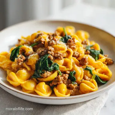 Butternut Squash Pasta for 4 Servings Recipe Card