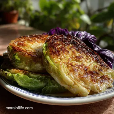Recipe for Cabbage Steaks: Oven Baked & Caramelized Recipe Card