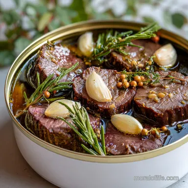 Canned Venison with Garlic and Herbs: Pressure Canned Perfection Recipe Card
