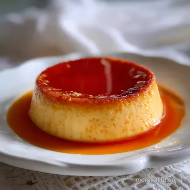 Cheese Flan Baked with Cream Cheese Recipe Card