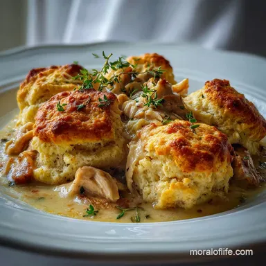 Chicken Biscuit Casserole: Velvety Gravy & Crispy Topping Recipe Card