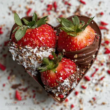 Chocolate and Strawberry Snack for Valentine's Day