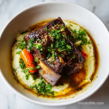 Braised Short Ribs: Silky and Tender Beef for 6 Servings Recipe Card