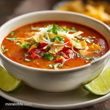 Classic Chicken Tortilla Soup in 45 Minutes Recipe Card