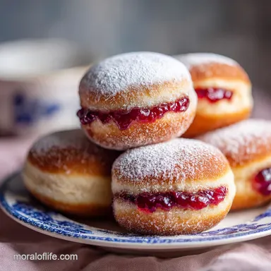 Classic Jelly Donuts Recipe: Fluffy Yeast Buns for 13 Servings