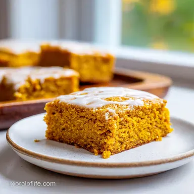 Pumpkin Bars with Cream Cheese Frosting Baked in 100 Minutes Recipe Card