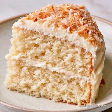 Coconut Cake Recipe with Cake Mix: Golden Recipe Card