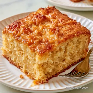 Coconut Milk Snack Cake with Coconut Milk Recipe Card