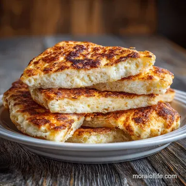 Easy 2Ingredient Cottage Cheese Bread in 35 Mins Recipe Card