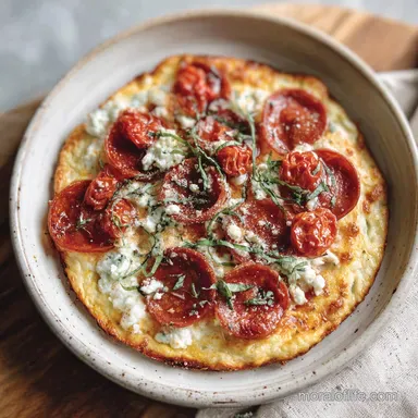 Cottage Cheese Pizza Bowl in 5 Minutes Recipe Card