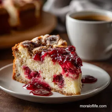 Leftover Cranberry Sauce Greek Yogurt Coffee Cake Recipe Card