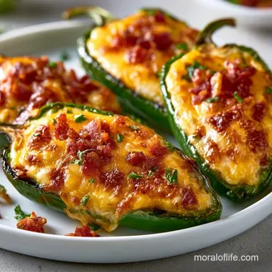 Cream Cheese Stuffed Jalapenos with Bacon Recipe Card