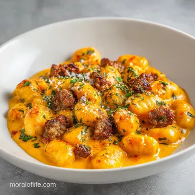 Butternut Squash Gnocchi with Sausage: Pan-Seared in 30 Min Recipe Card