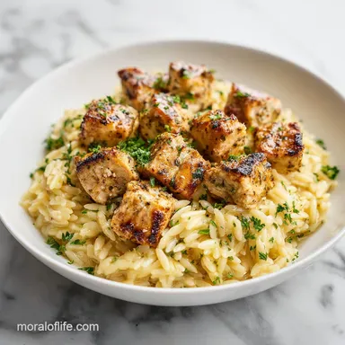 Creamy Chicken Orzo in 30 Minutes Recipe Card