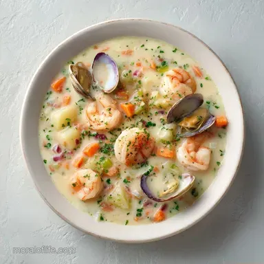 Clam Shrimp Chowder for 4 Servings