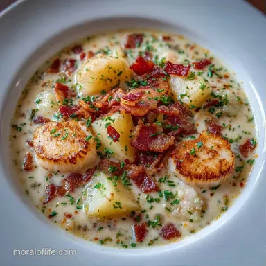 New England Chowder for 6 Servings Recipe Card